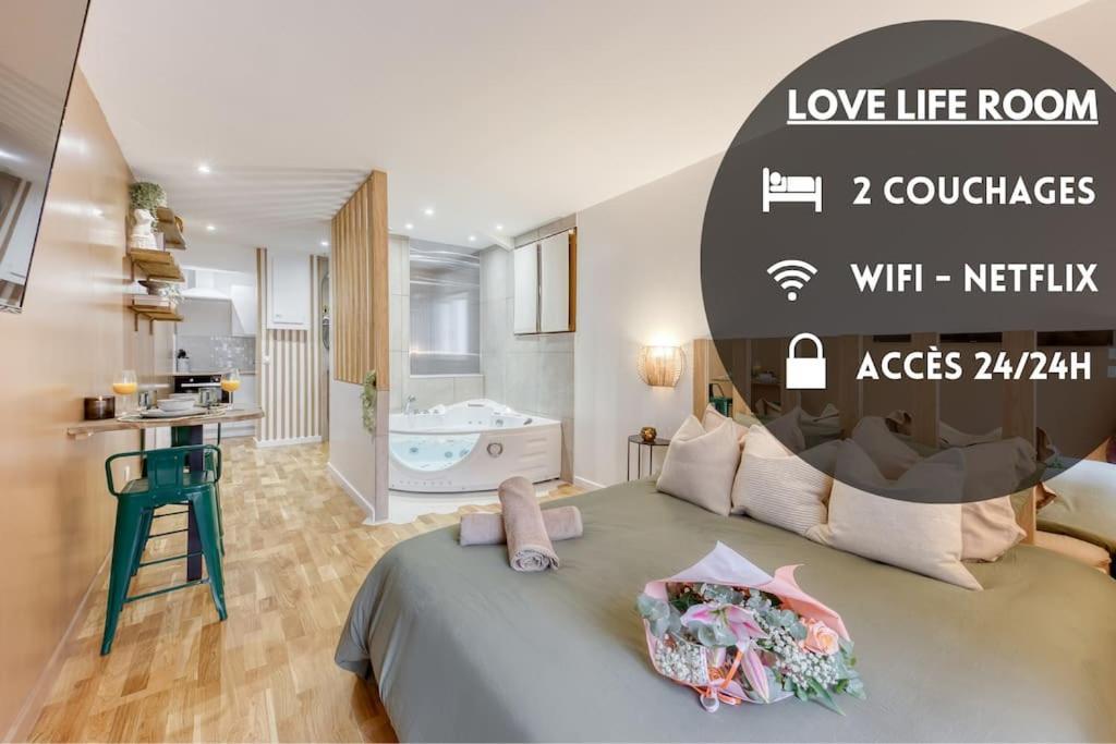 Love Life Room-Jacuzzi-Netflix-Acces-24/7-Prive エタンプ エクステリア 写真